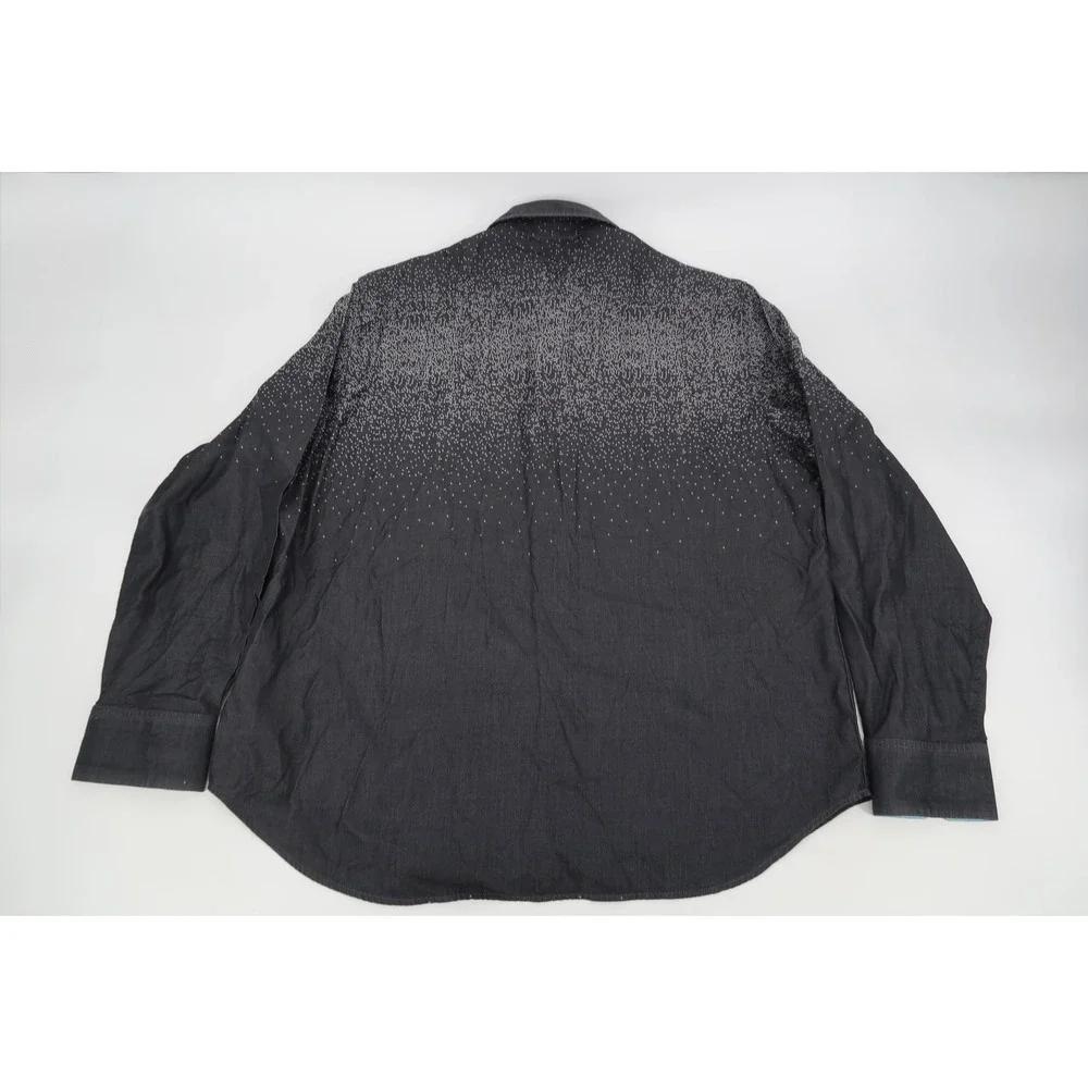 Robert Graham Button Down Mens 3XL Gray Gradient Geometric Classic Fit Shirt